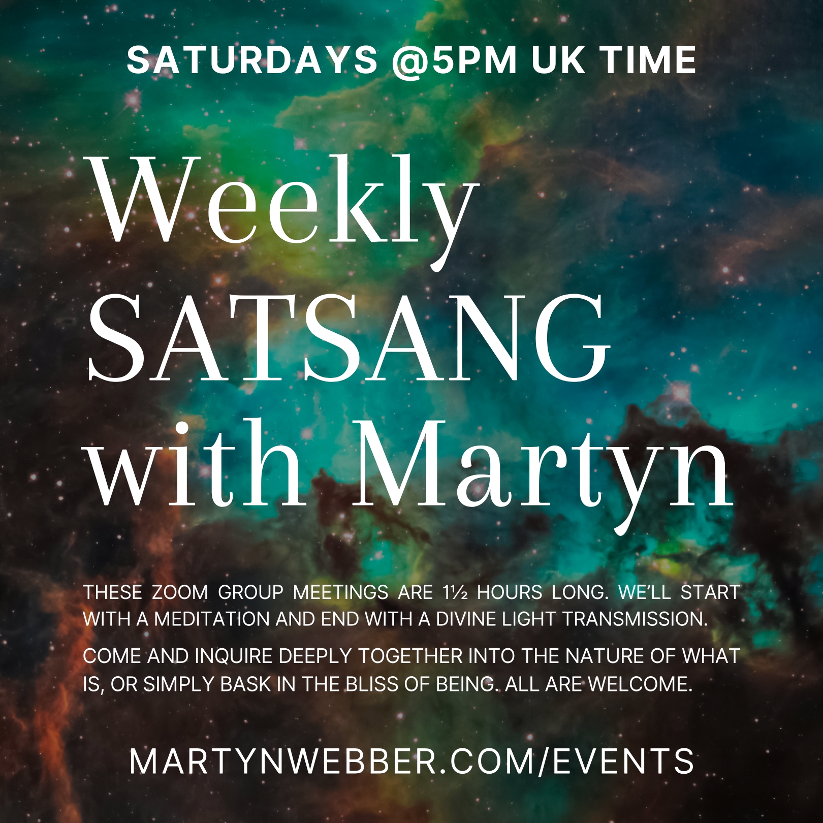 weekly satsang with martyn